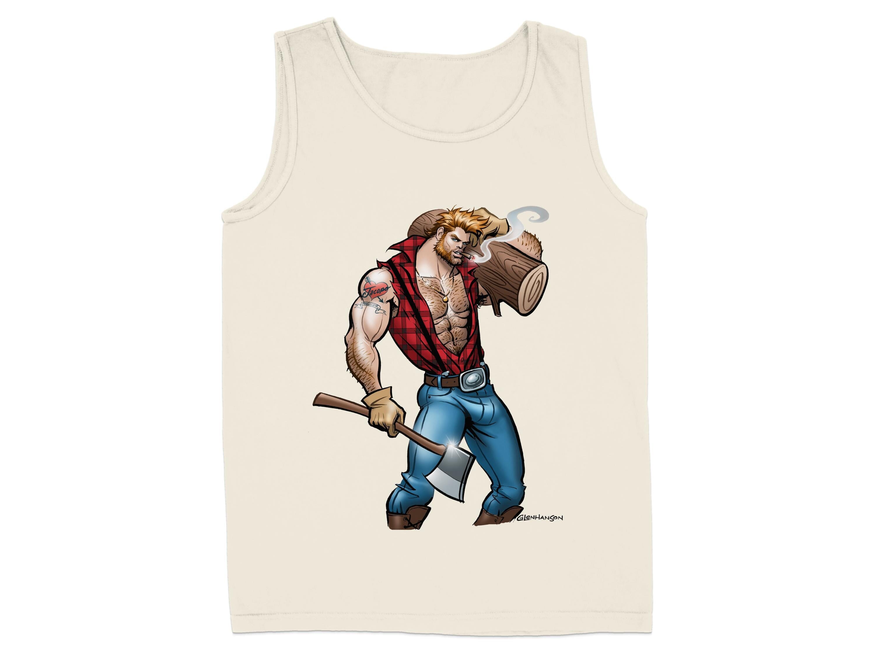 Lumberjack with Axe Sleeveless Shirt product type
