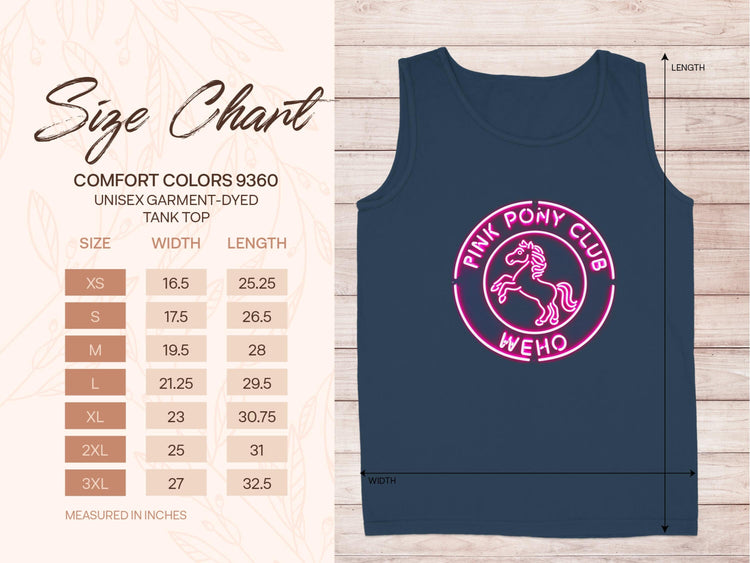 Comfort Colors 9360 Pink Pony Club WEHO tank top product type