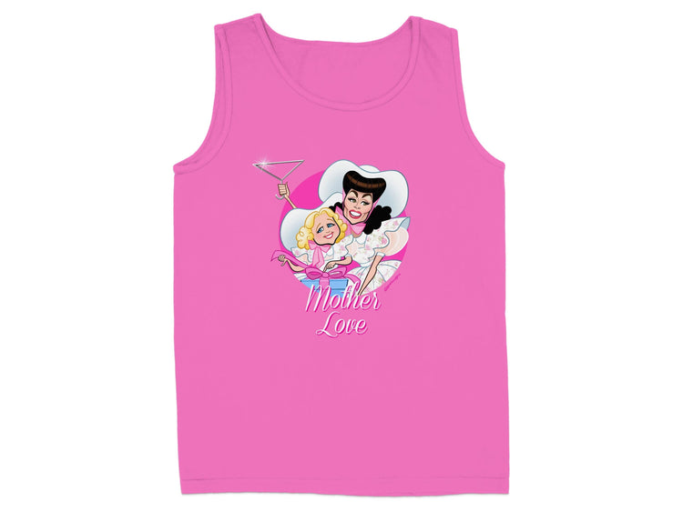 Cheerful Cartoon Ladies Vivid Pink Tank Top product type