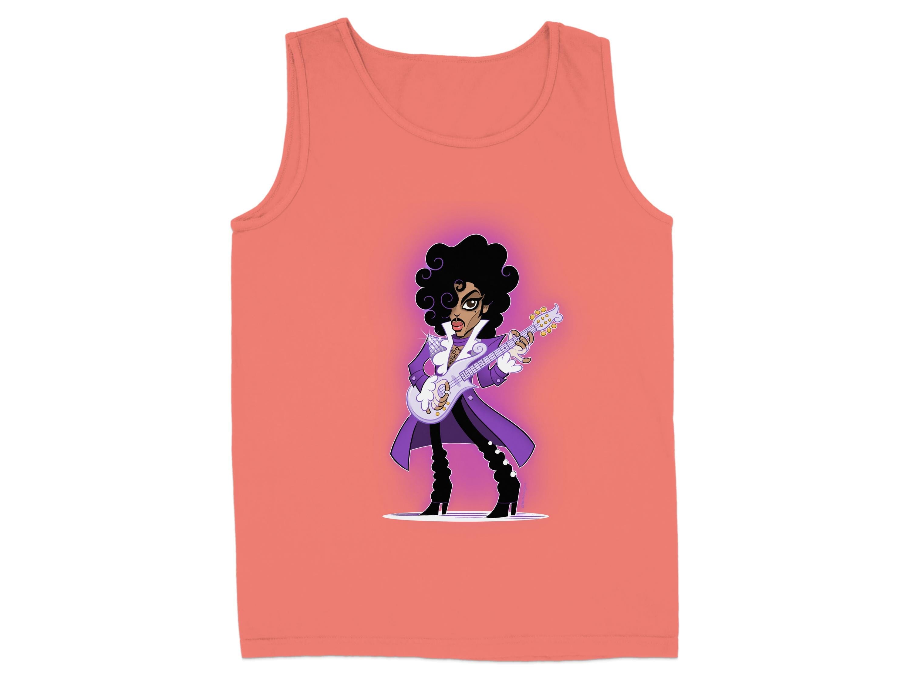 Iconic Guitarist Cartoon Graphic Tank Top product type