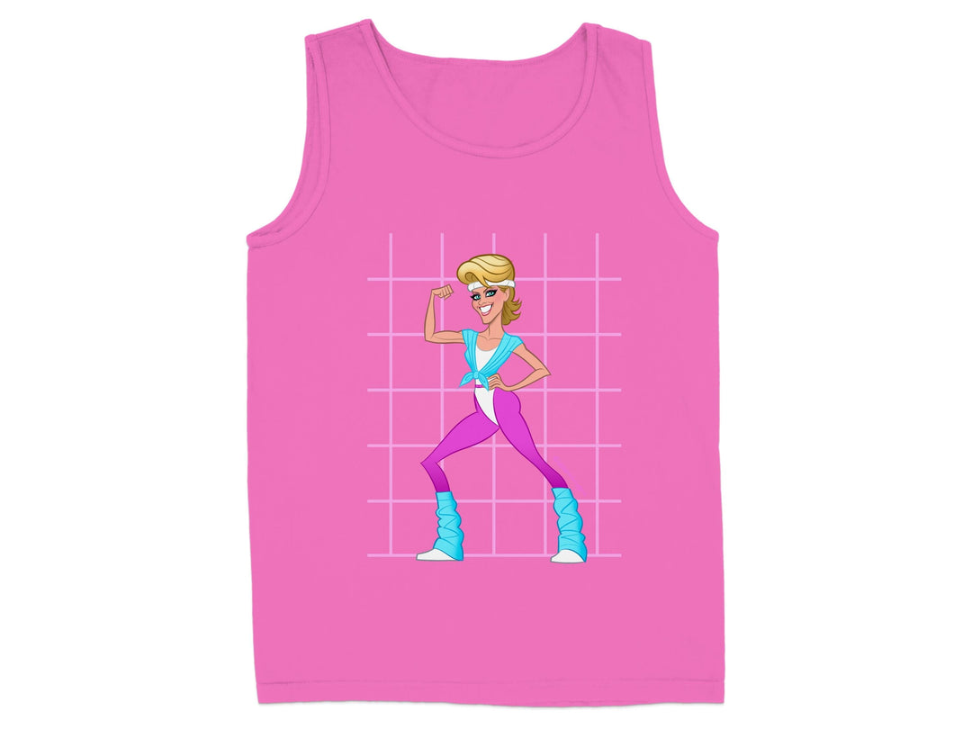 Flexing Fitness Character Design Printed Tank Top product type