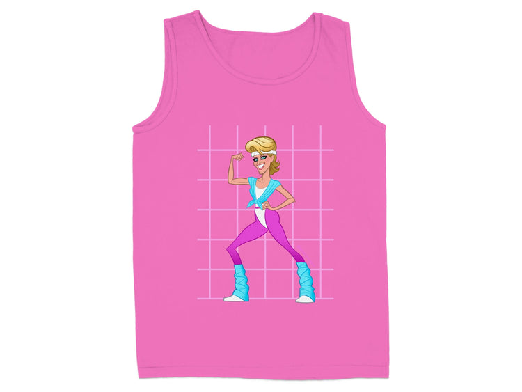 Flexing Fitness Character Design Printed Tank Top product type