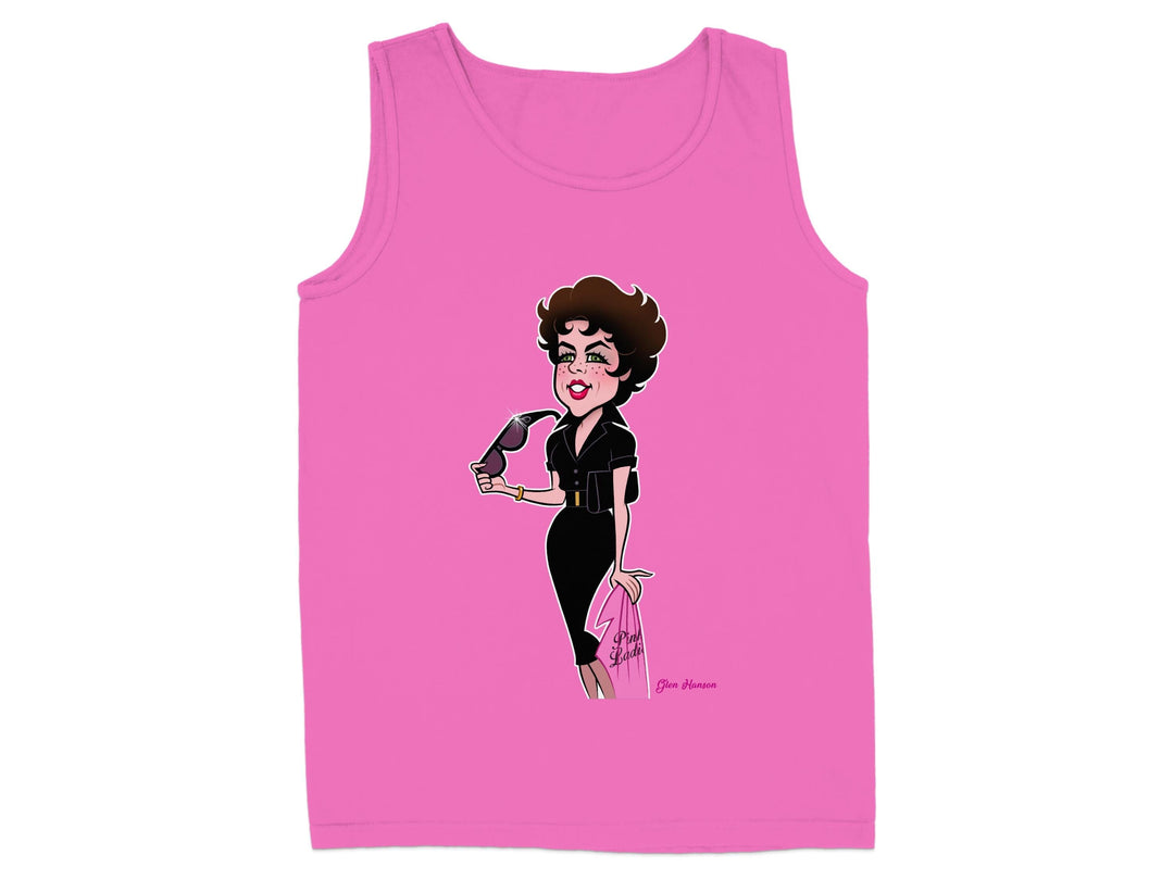 Classic Cartoon Woman Holding Hair Dryer Tank Top Product