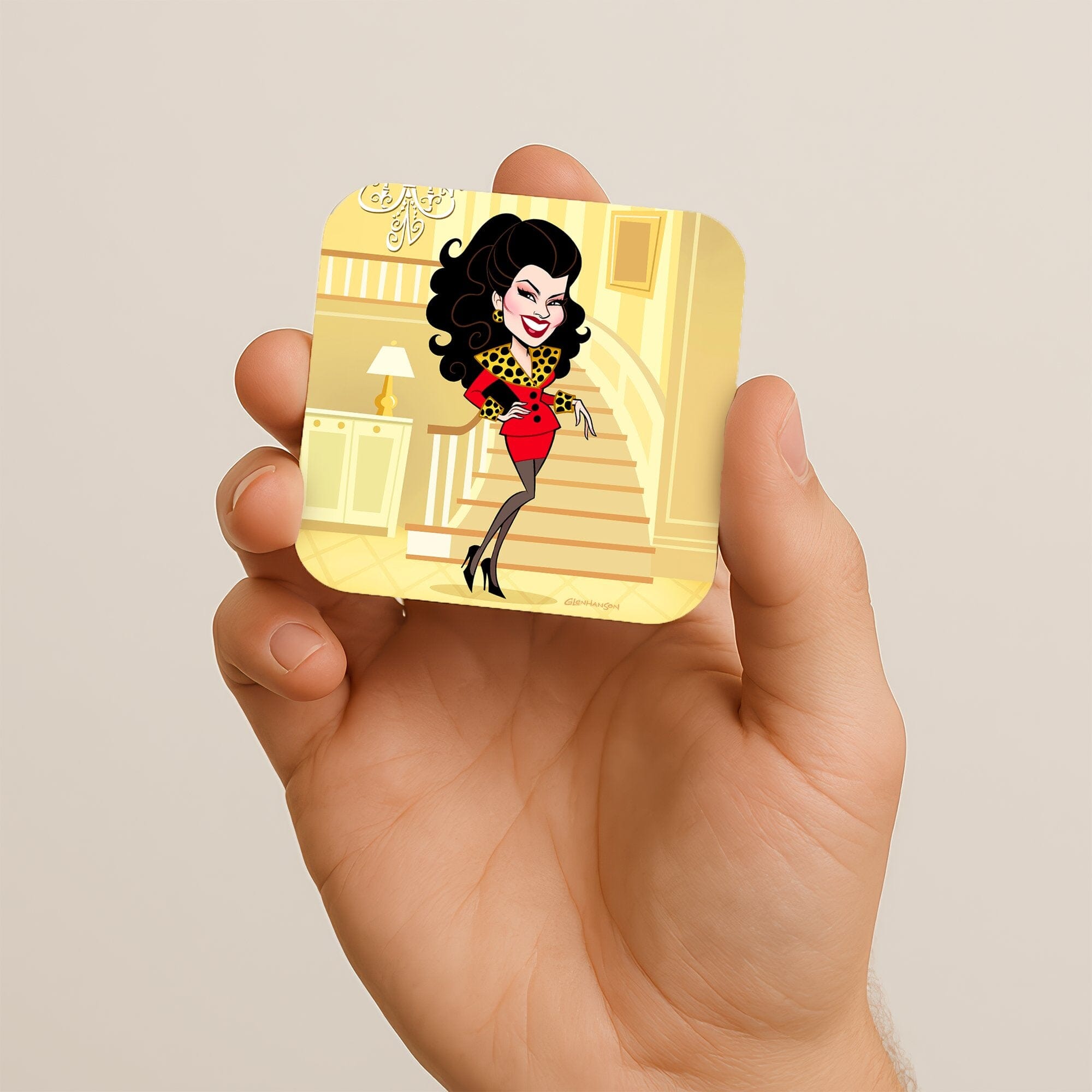 Stylish Cartoon Character Square Coaster product