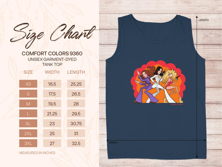 Retro Dance Trio Graphic Unisex Garment Dye Tank Top Product