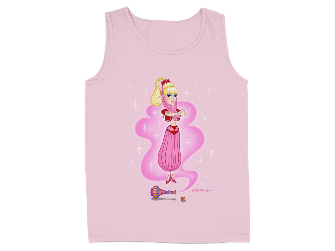 Pink Tank Top with Blonde Genie Design product type