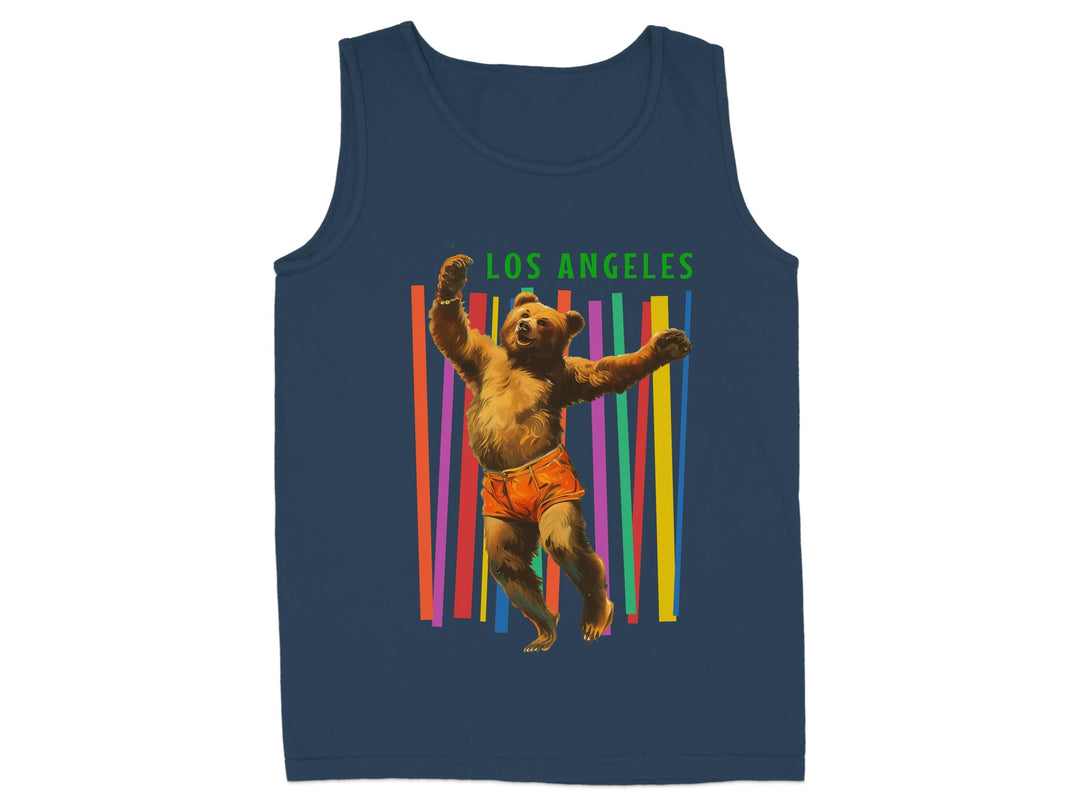 Los Angeles Bear Print Blue Tank Top product type