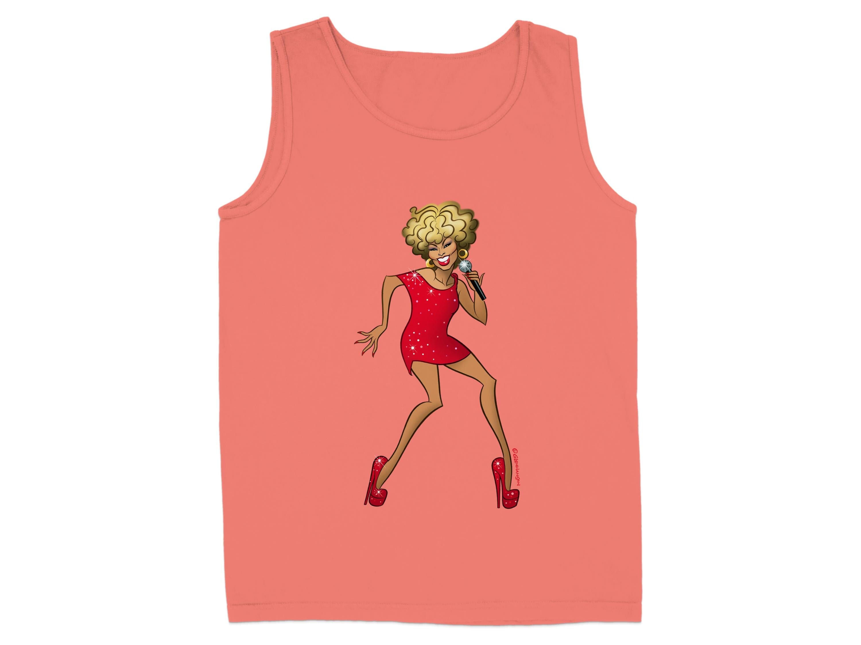 Animated Singer in Red Dress Tank Top product