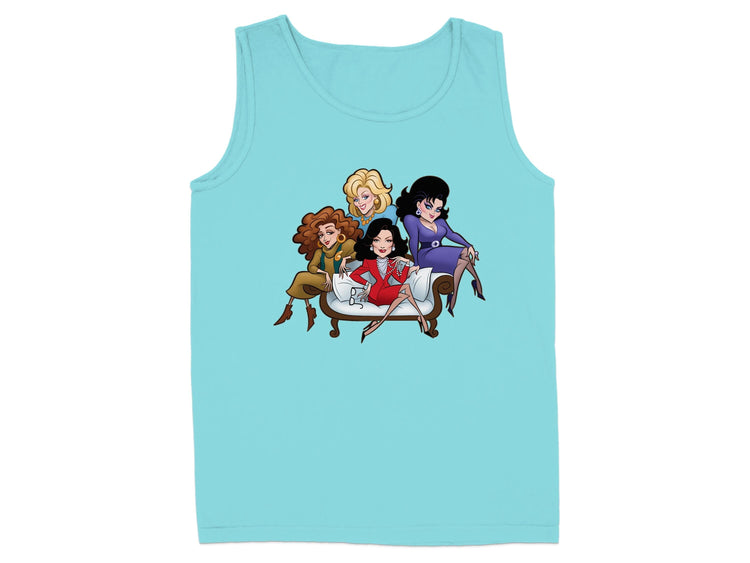 Cartoon Characters Group Sitting Blue Tank product