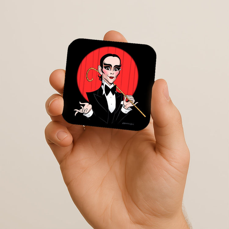 Dapper Animated Character With Cane Coaster product