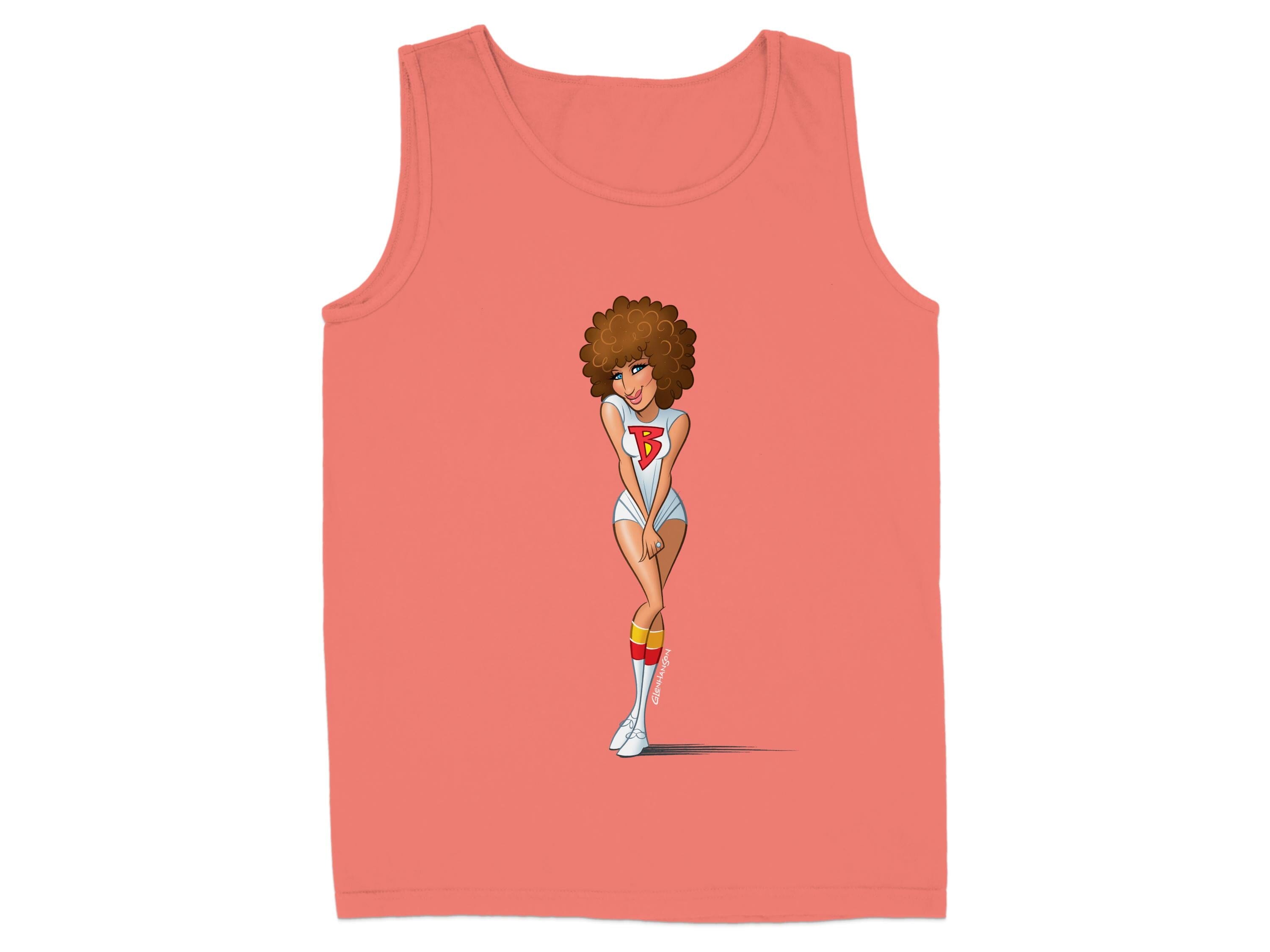 Cartoon Figure on Pink Tank Top Product