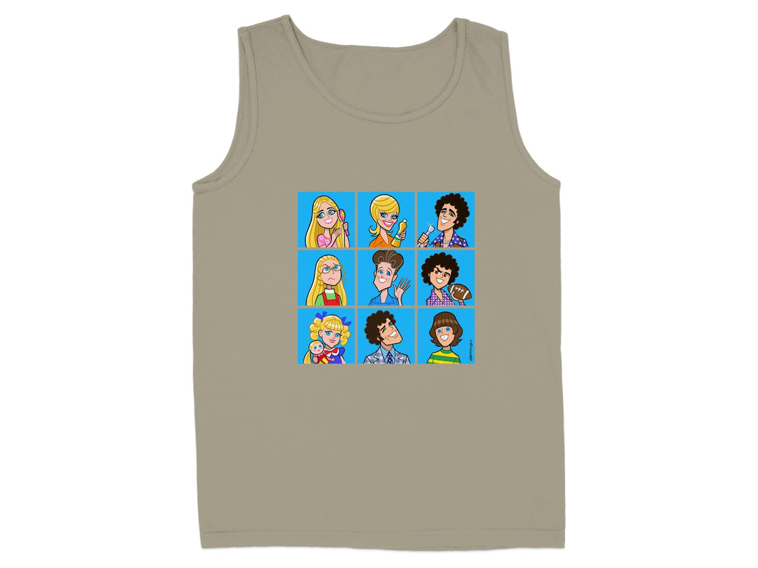 Colorful Cartoon Characters Graphic Tank Top product type