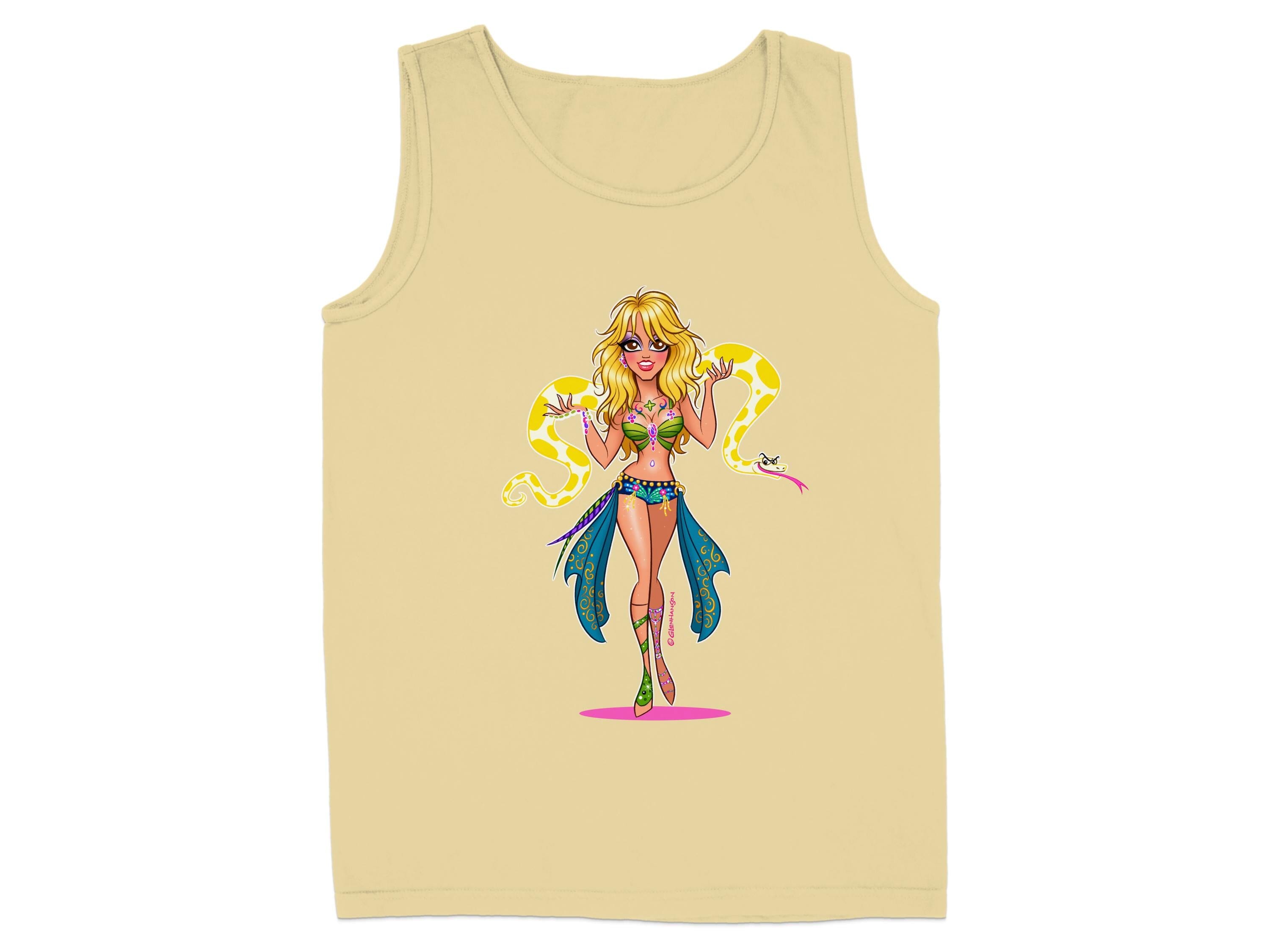 Bright Colorful Cartoon Woman Tank Top product type
