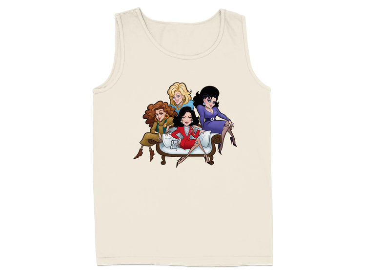 Retro Super Heroines Group Graphic Tank Top Product Type