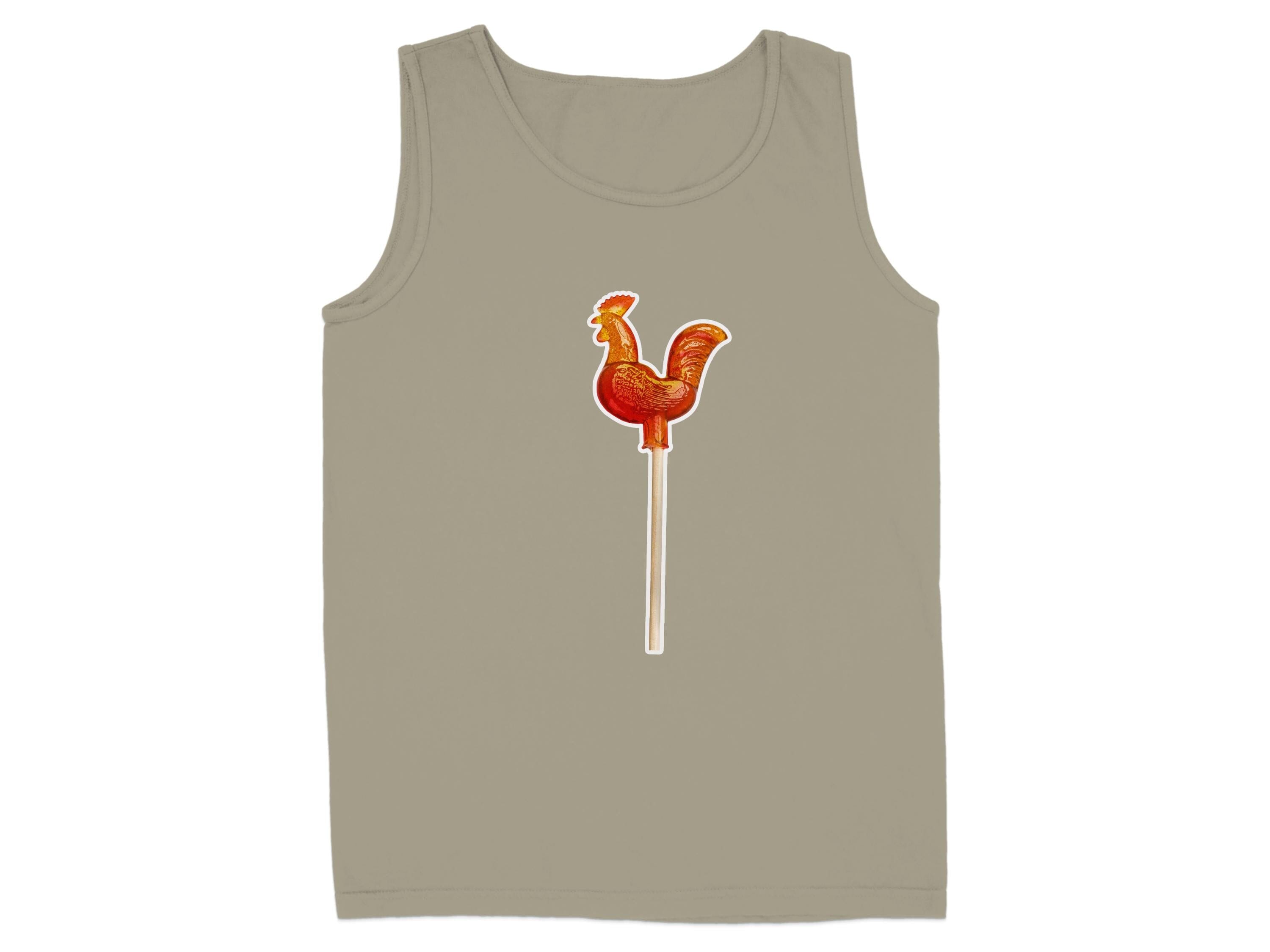 Rooster-Shaped Lollipop Graphic Design Tank Top product