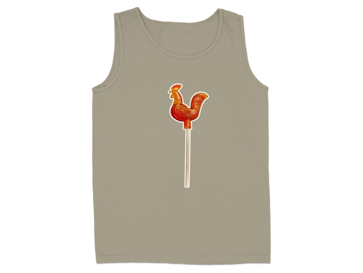 Rooster-Shaped Lollipop Graphic Design Tank Top product