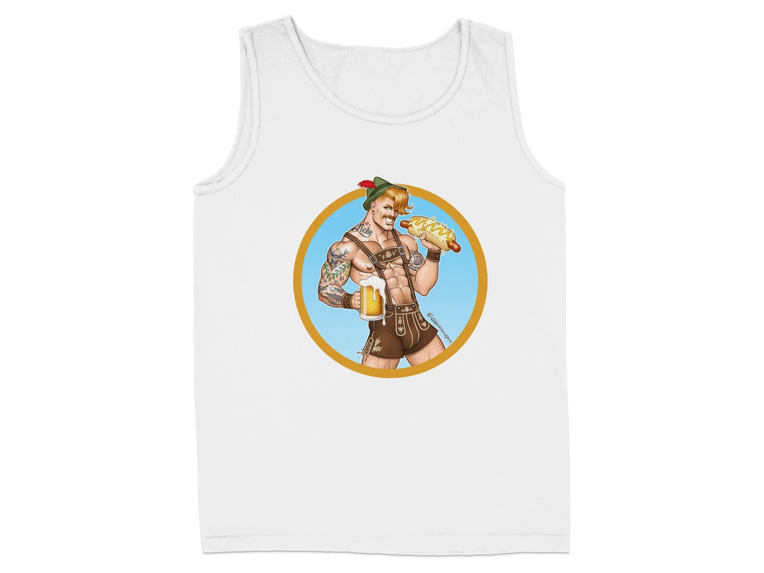 Oktoberfest Muscle Man Graphic Print Tank Top product type