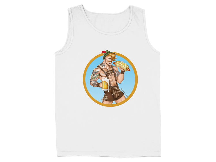 Oktoberfest Muscle Man Graphic Print Tank Top product type