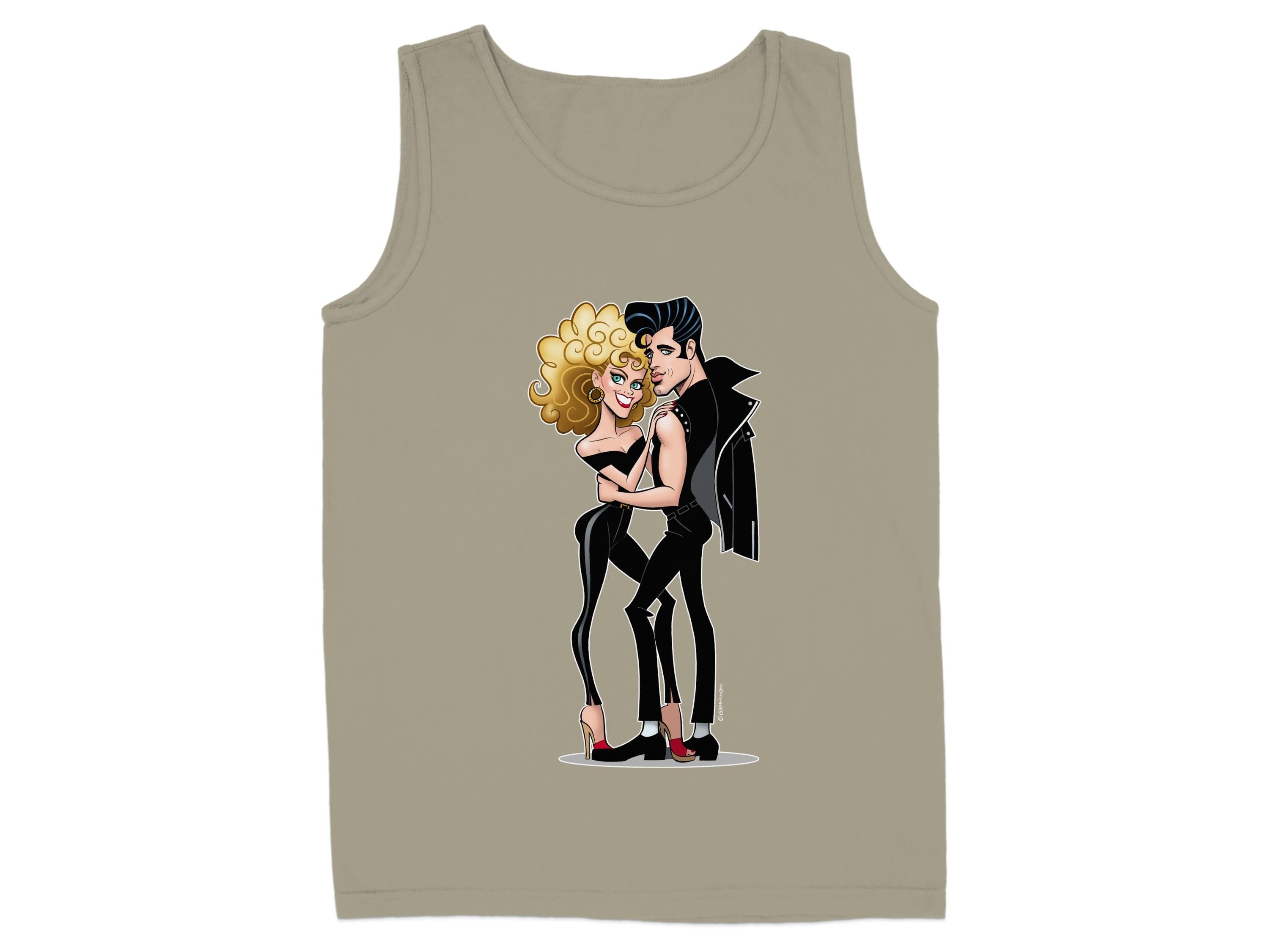 Stylish Retro Cartoon Couple Design Tank Top product
