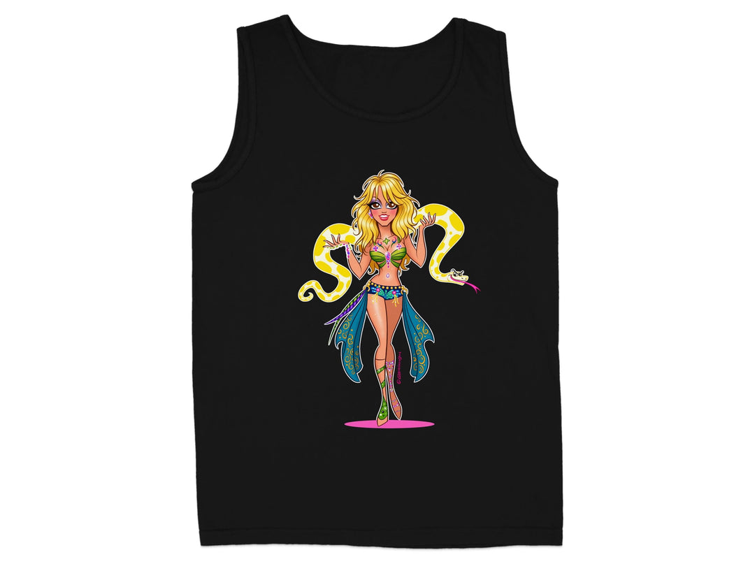 Cartoon Character with Snake Graphic on Tank Top product