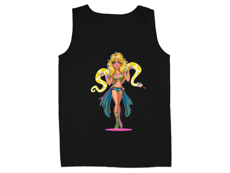 Cartoon Character with Snake Graphic on Tank Top product