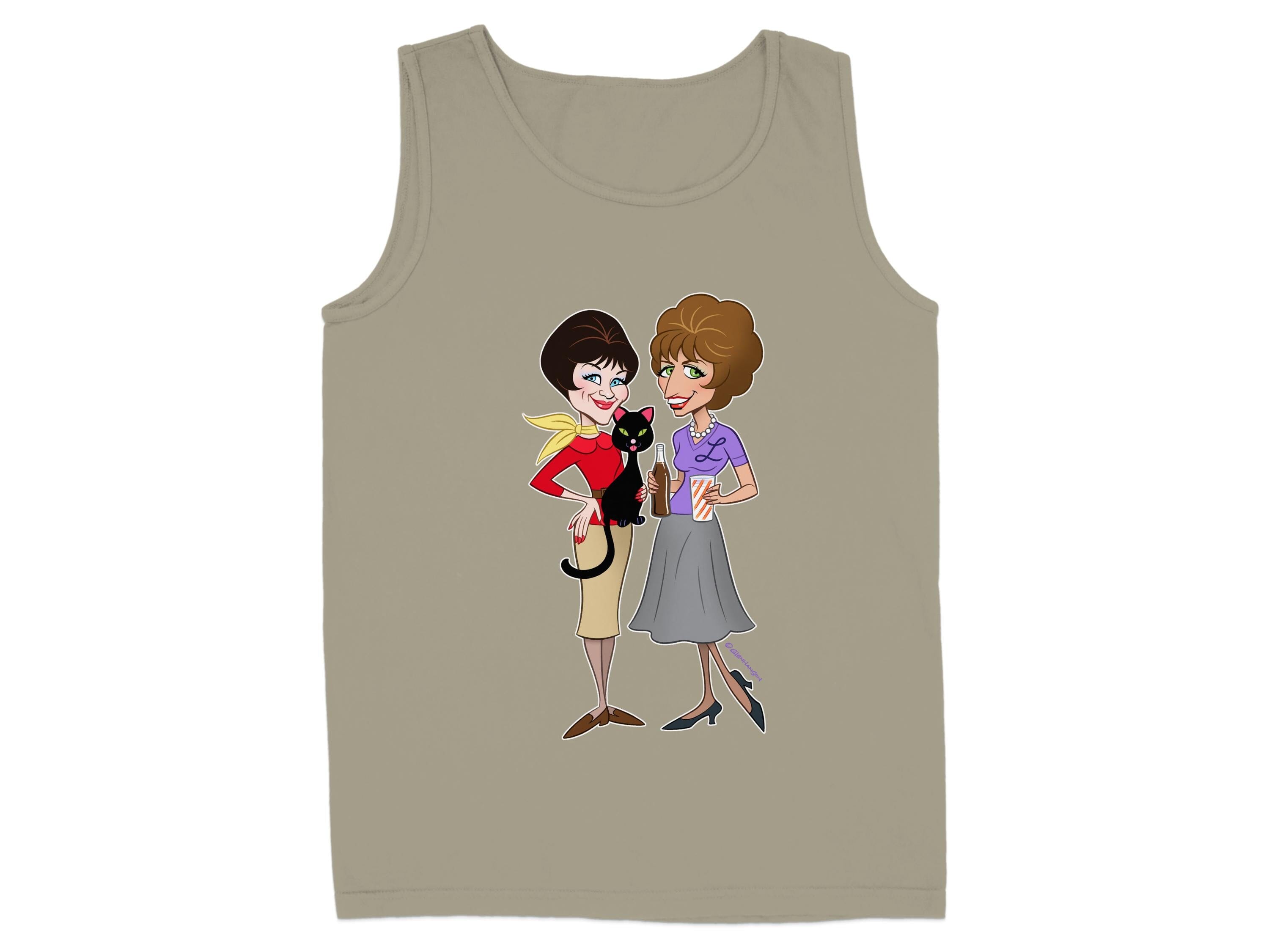 Retro Cartoon Characters Illustrated Tank Top product
