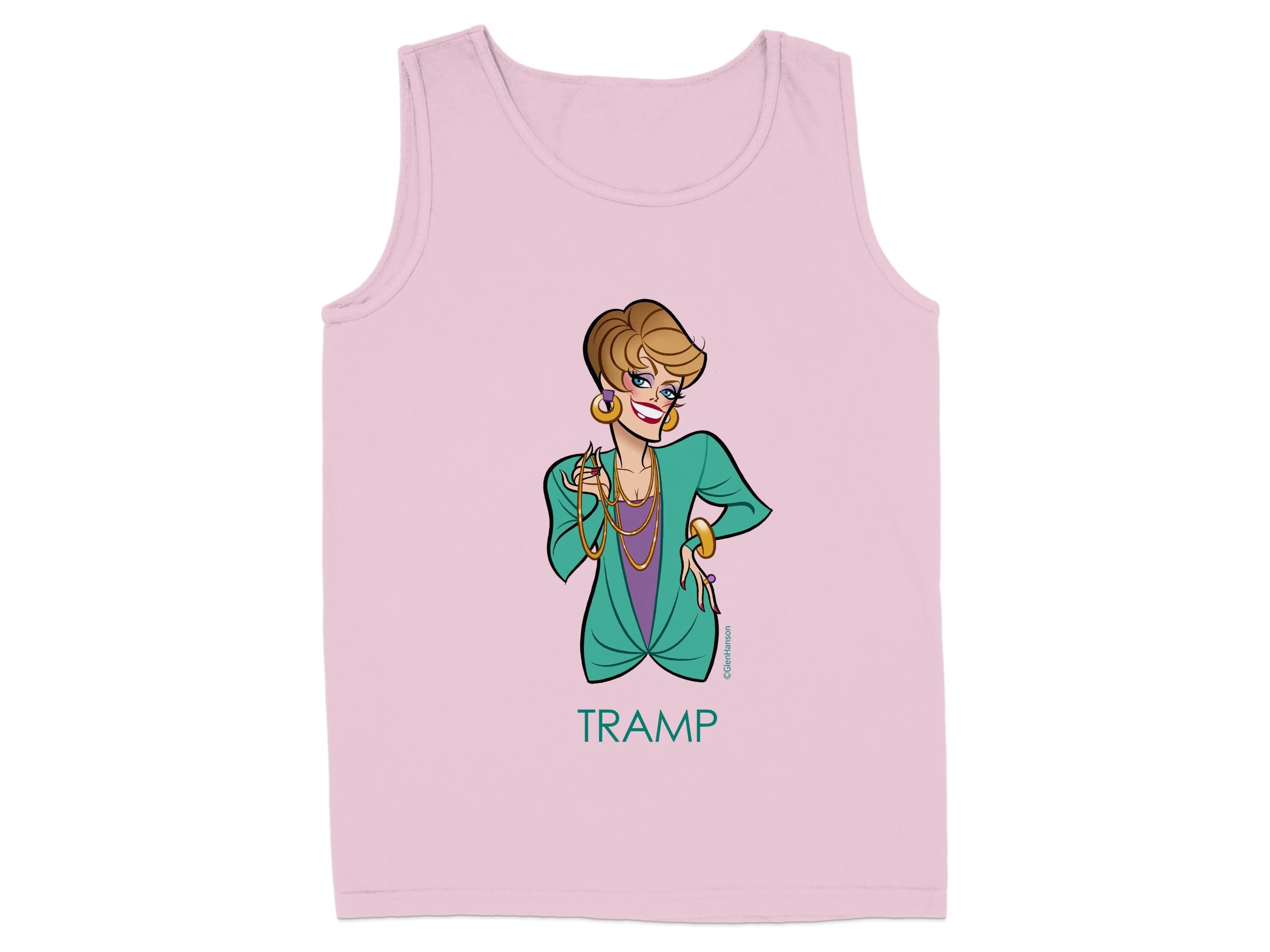 Funny Character Graphic Pink Tank Top product type