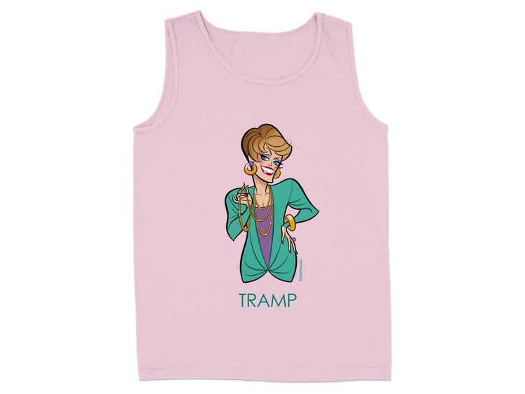 Funny Character Graphic Pink Tank Top product type