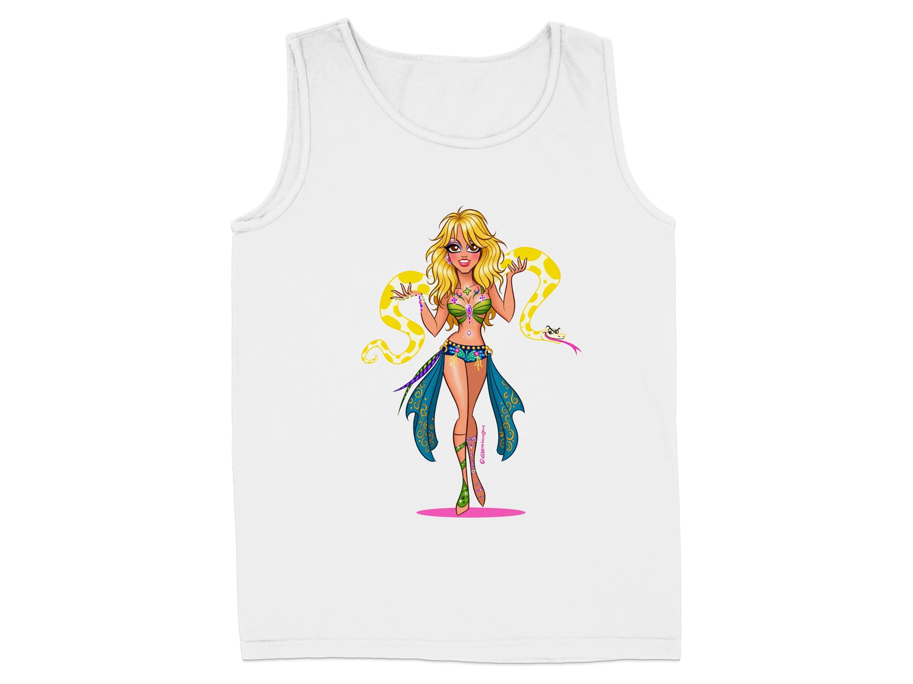 Blonde Cartoon Character Printed Tank Top product type