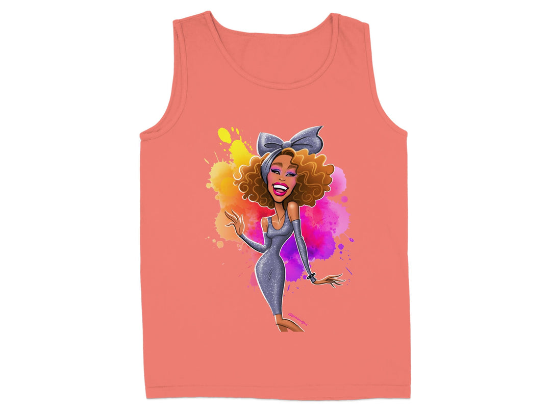 Vibrant Cartoon Character Design on Red Tank product