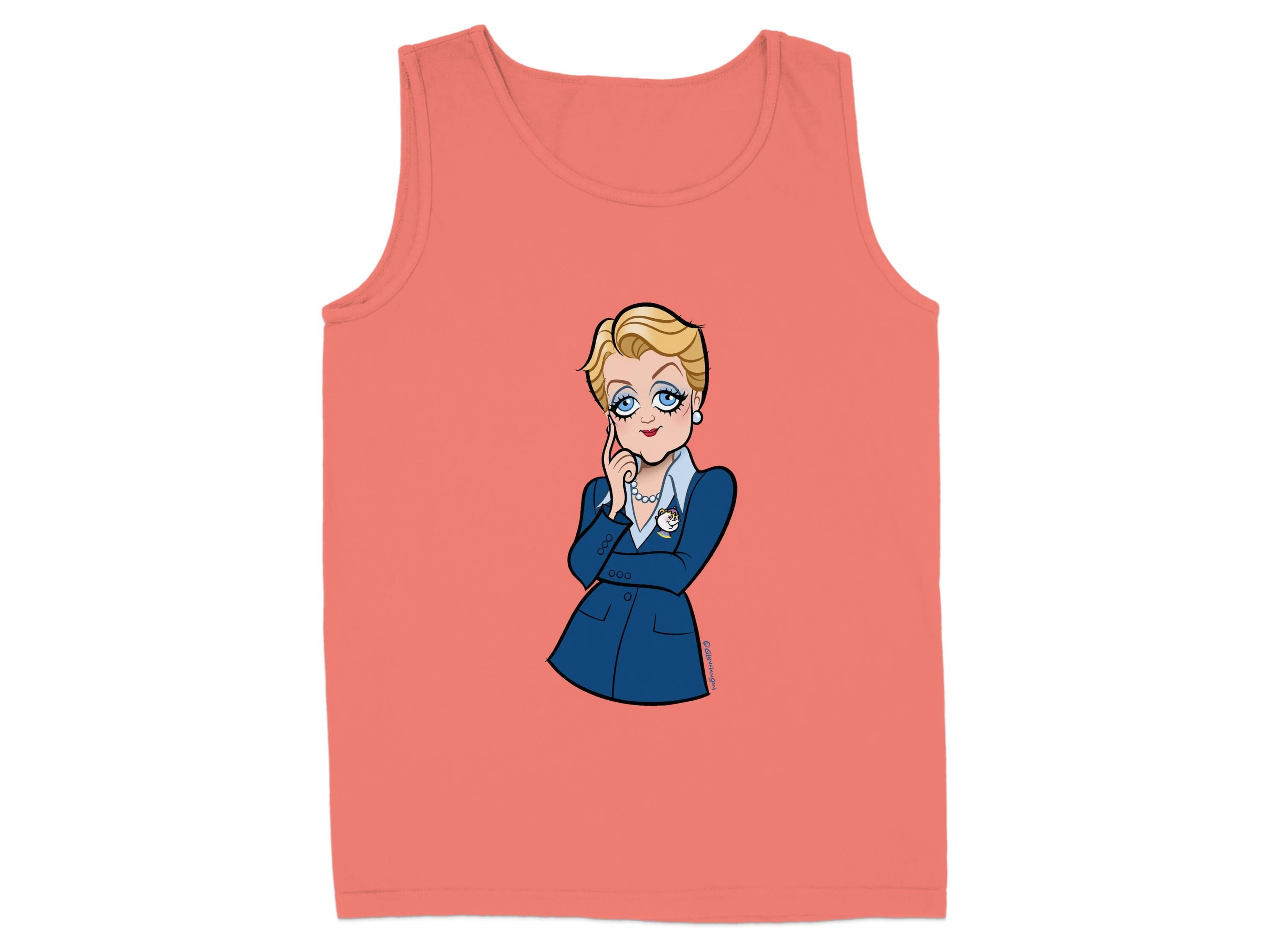 Charming Cartoon Woman Design Tank Top product type