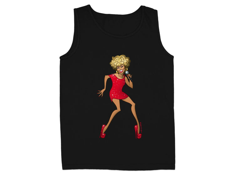 Fashionable Singing Diva Printed Tank Top product type