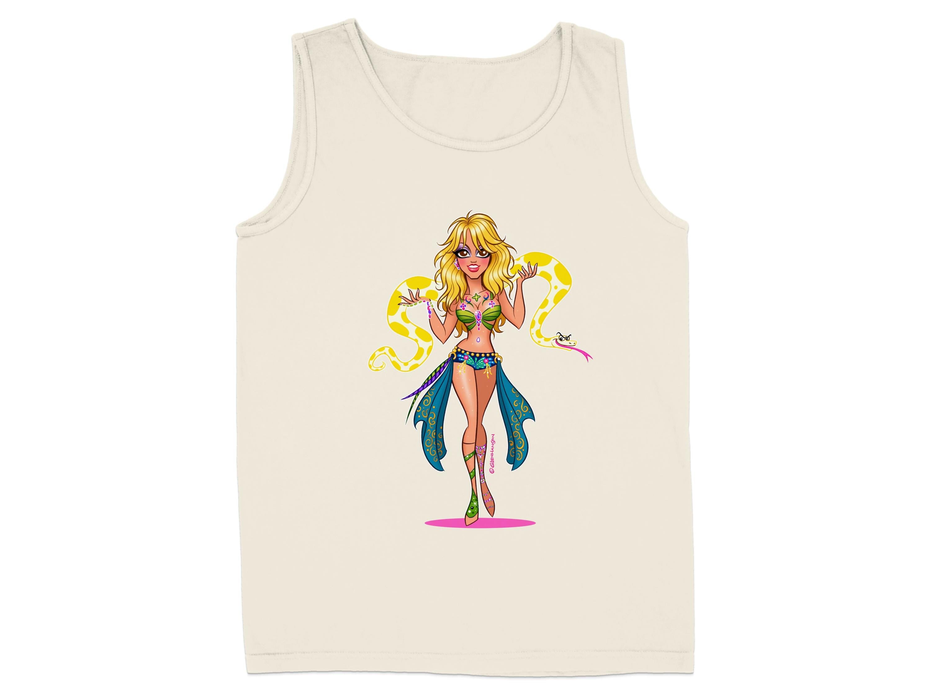 Vibrant Blonde Cartoon Character Sleeveless Top product