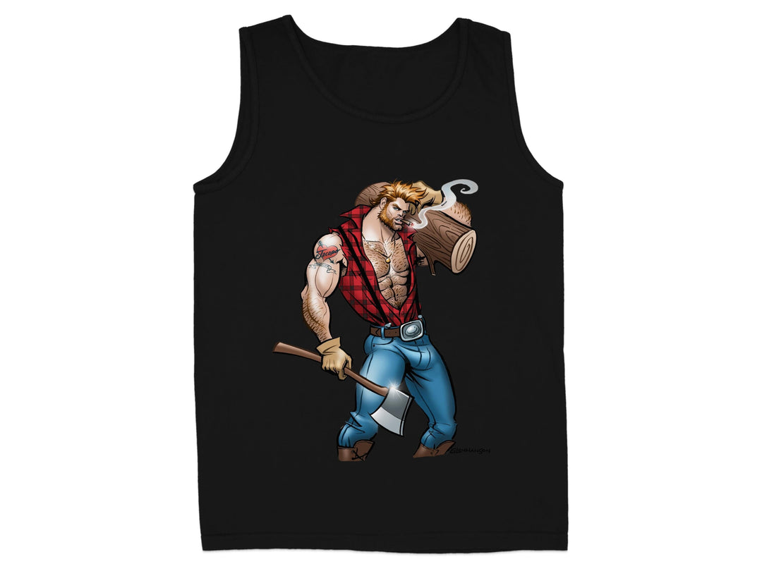 Lumberjack with Axe Graphic Black Tank Top product