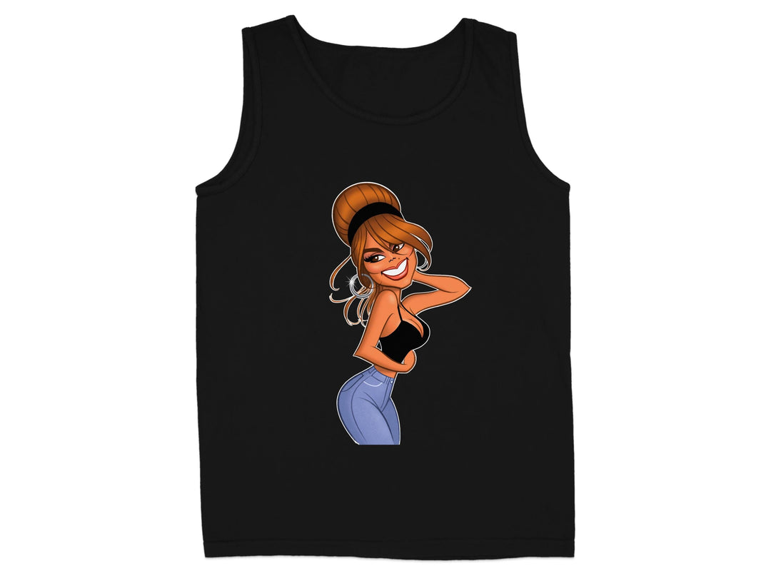 Stylish Graphic Tank Top with Cartoon Character product type
