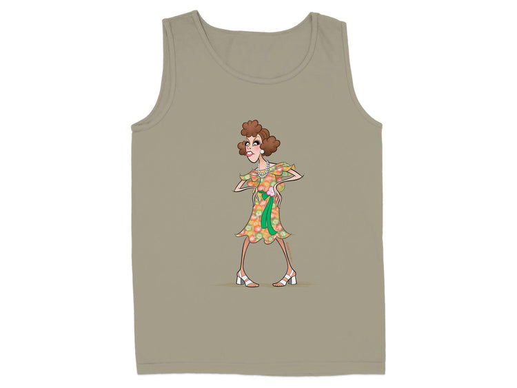 Quirky Lady Character Graphic Printed Tank Top product type