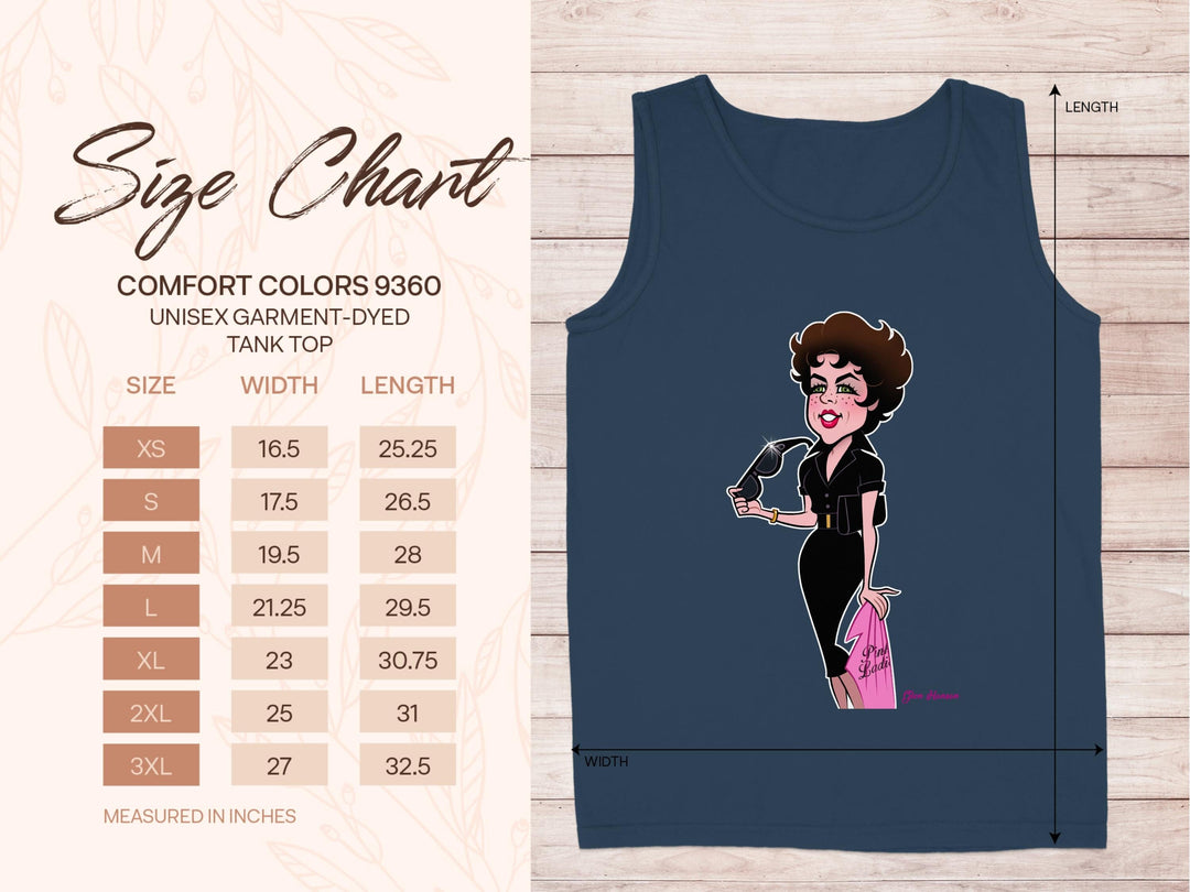 Cartoon Woman with Hair Dryer Print Tank Top Product