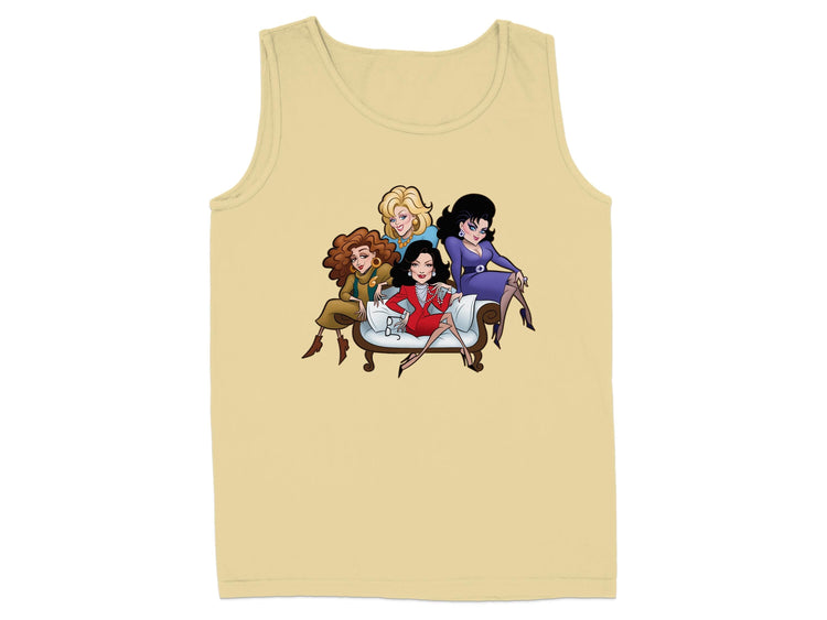 Cartoon Superhero Women Yellow Tank Top product type