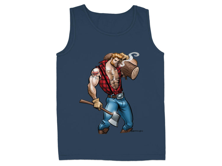 Buff Lumberjack Cartoon Graphic Tank Top product