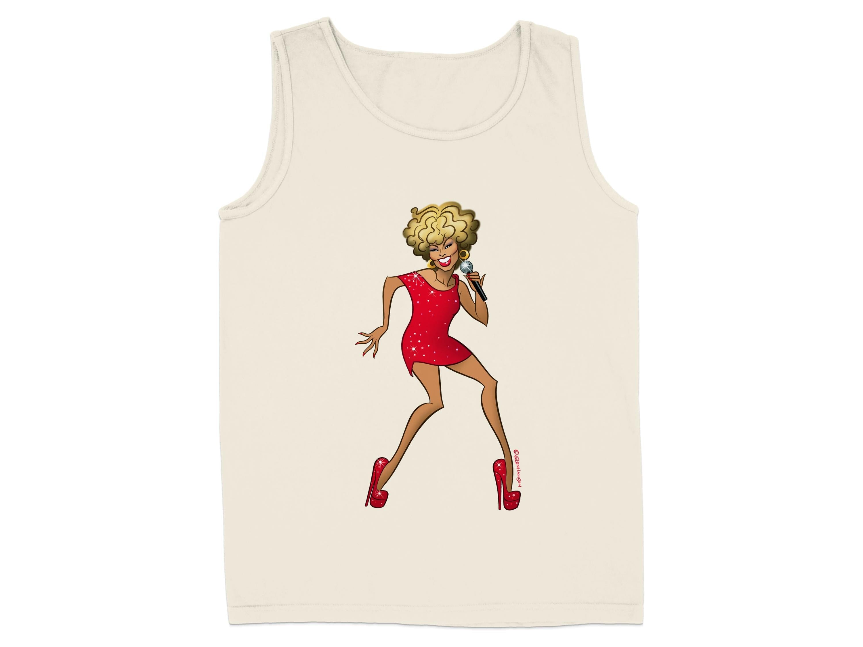 Retro Diva Singing Illustration Tank Top product