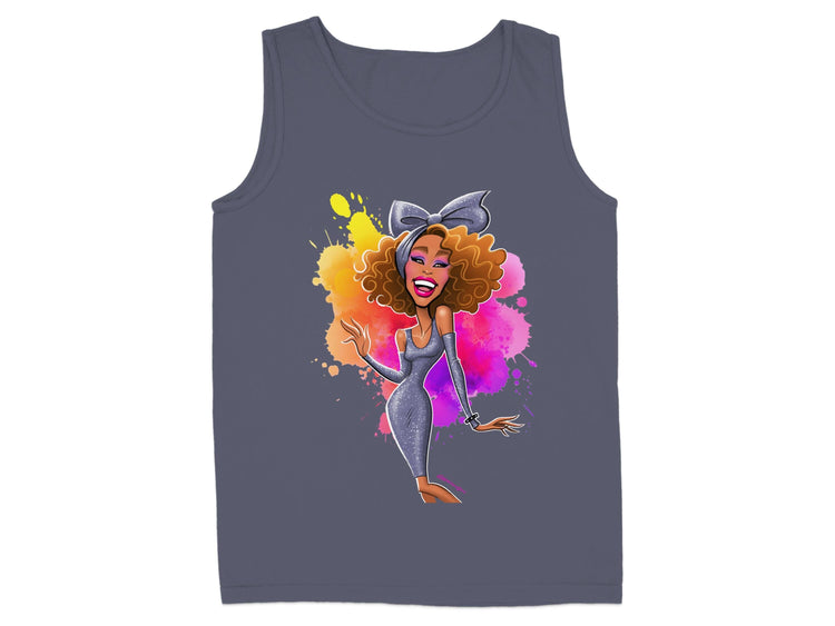 Vibrant Cartoon Character Grey Tank Top product type