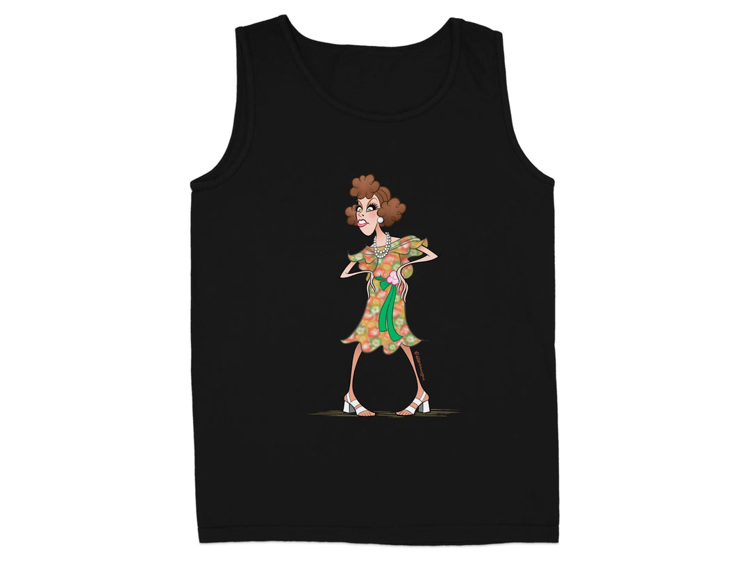 Unique Cartoon Character Design Black Sleeveless Shirt product
