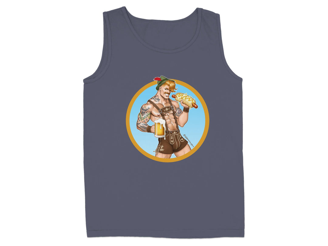 Oktoberfest Man Enjoying Beer and Sausage Tank Top product