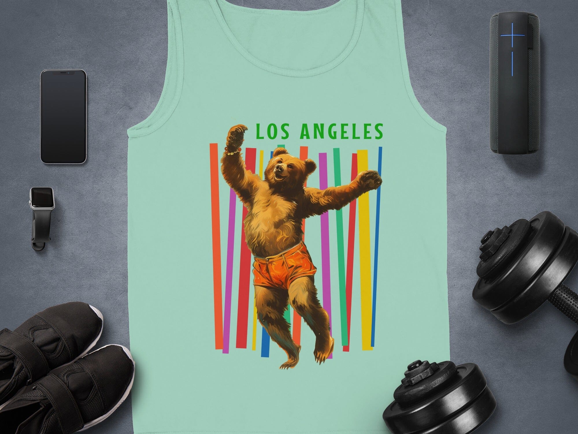 Los Angeles Dancing Bear Graphic Tank Top product