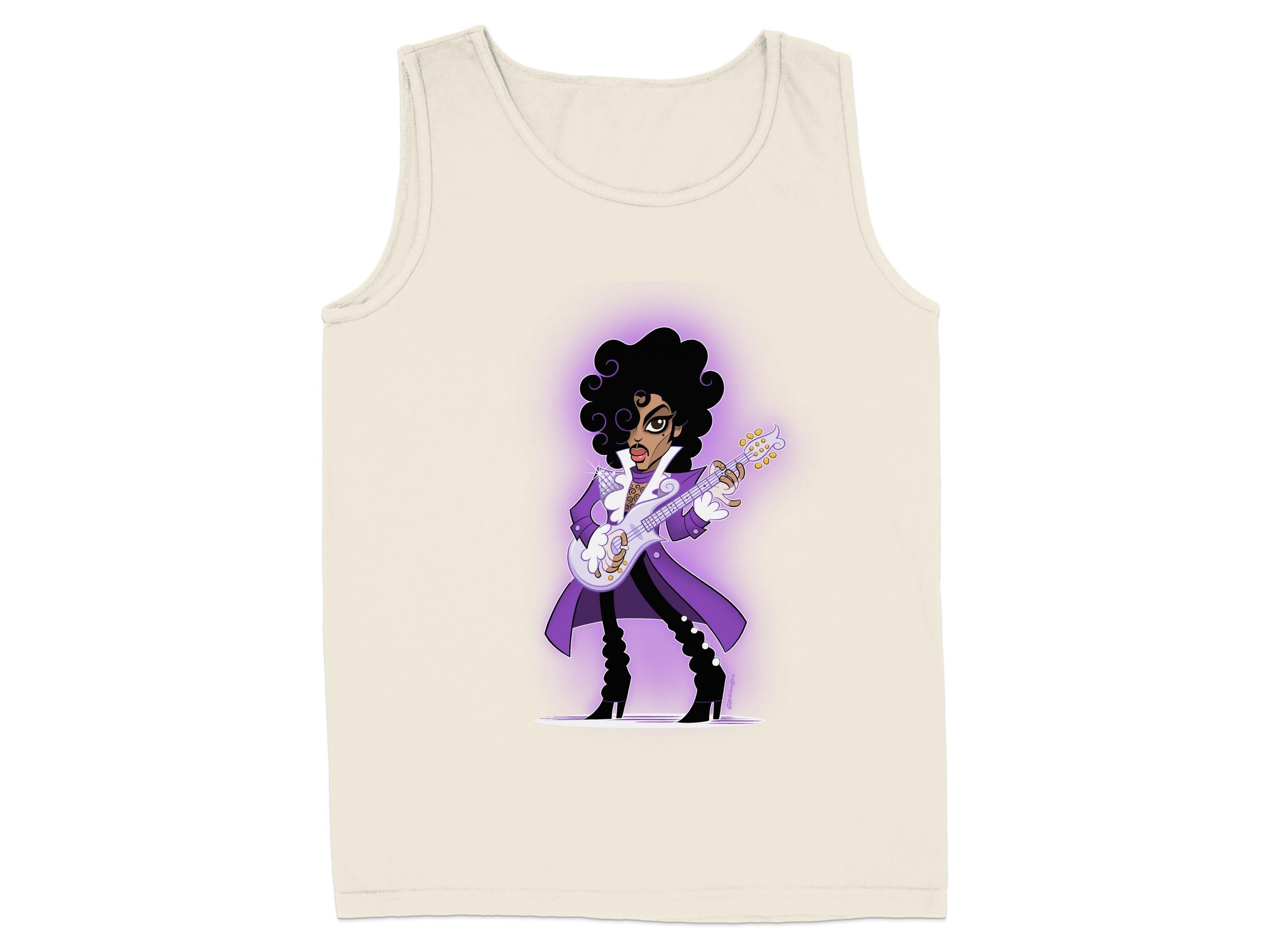 Cartoon Purple Guitarist Graphic Print Tank Top product