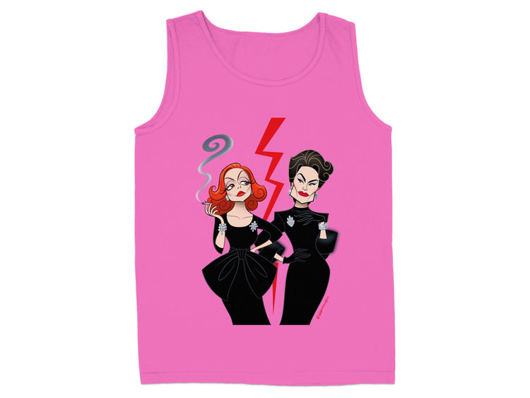 Stylish Cartoon Characters Print Pink Tank Top product type