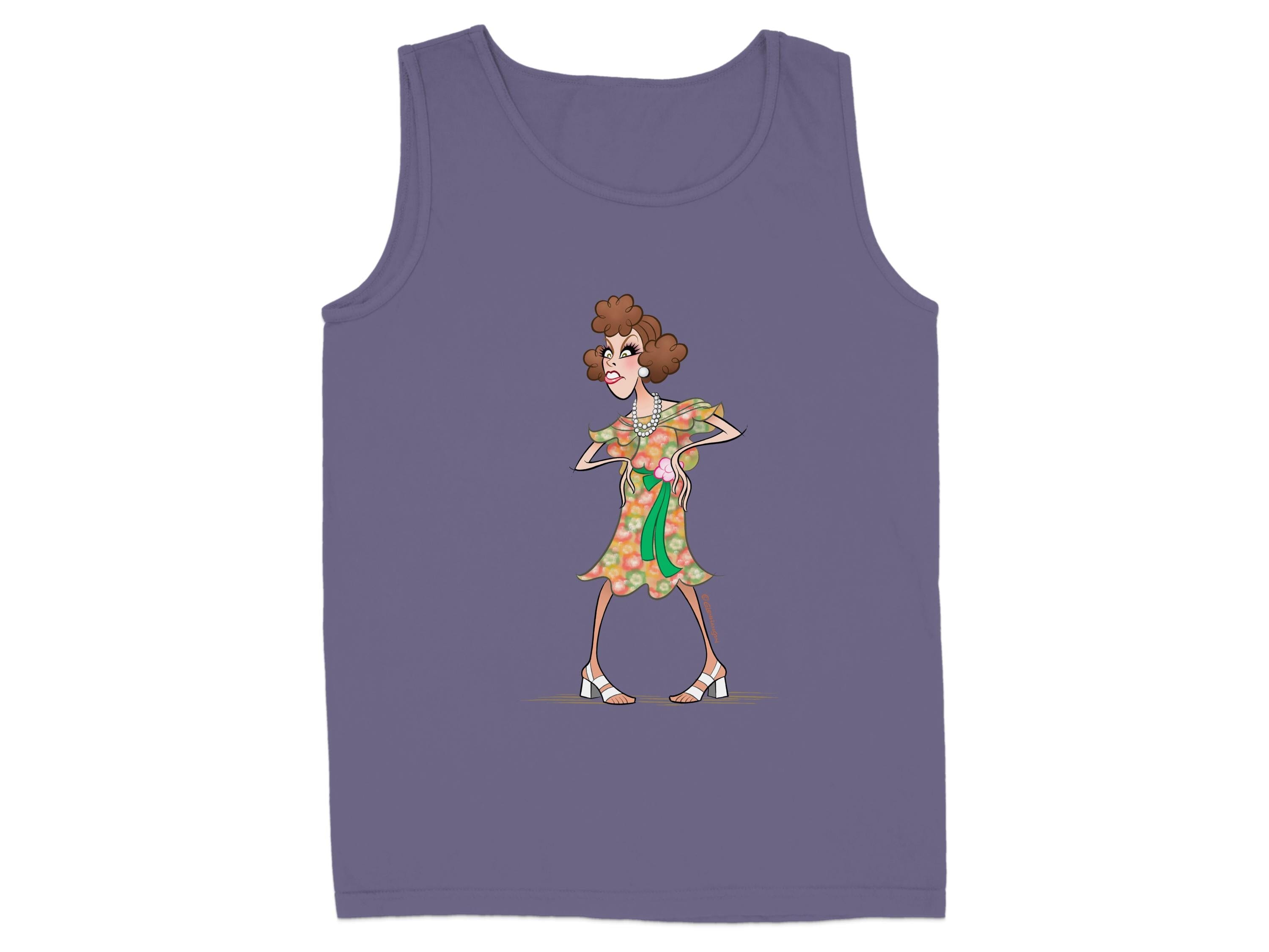 Fashionable Female Character Print Tank Top product