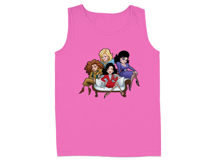 Cartoon Characters Graphic Pink Tank Top product