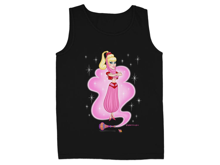 Vintage Cartoon Character Print Black Tank Top product type