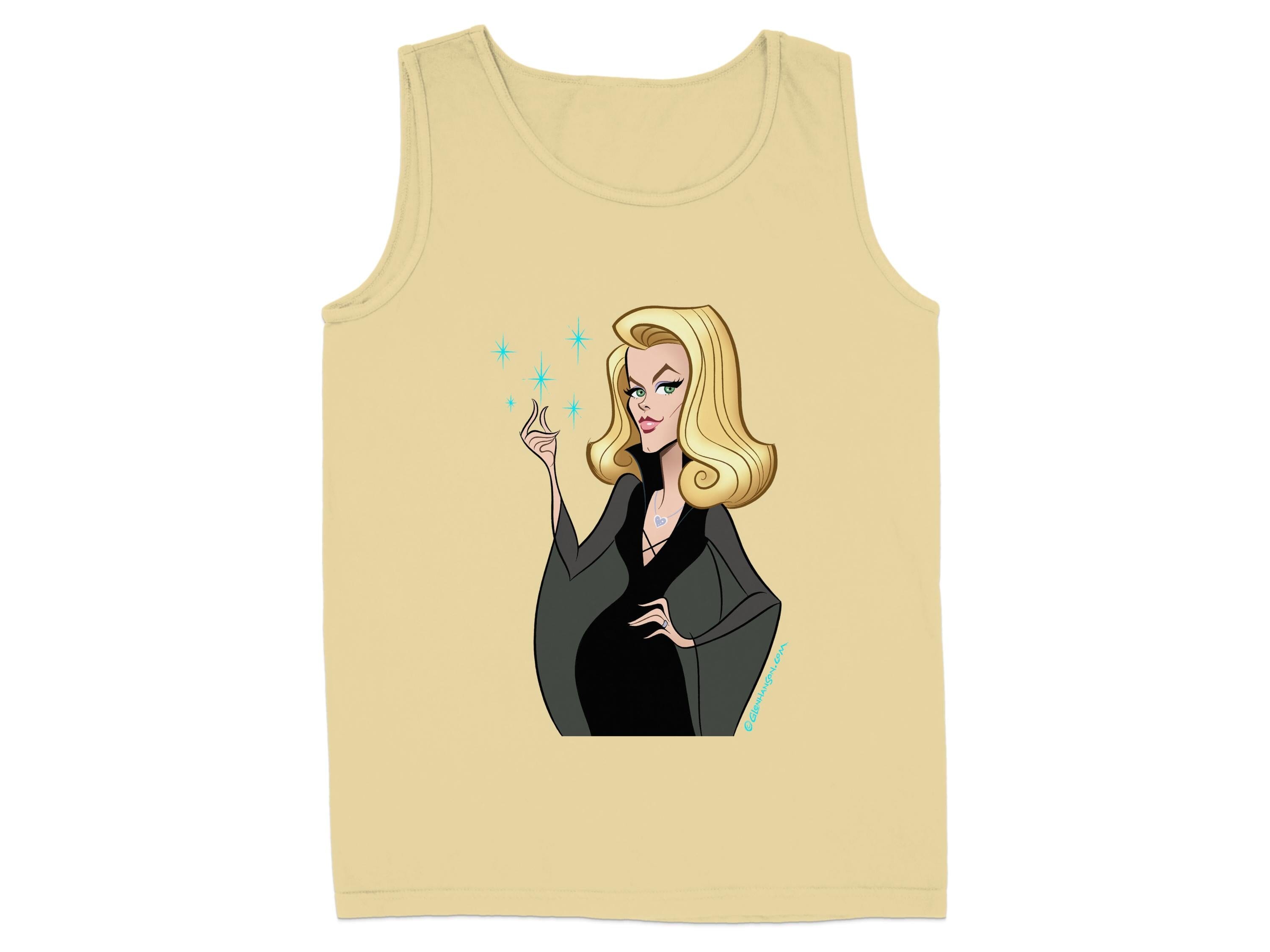Retro Cartoon Woman in Black Outfit Tank Top product type